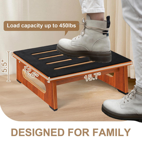 QIANBAIYI Step Stool supports up to 450 lbs for durable daily use.