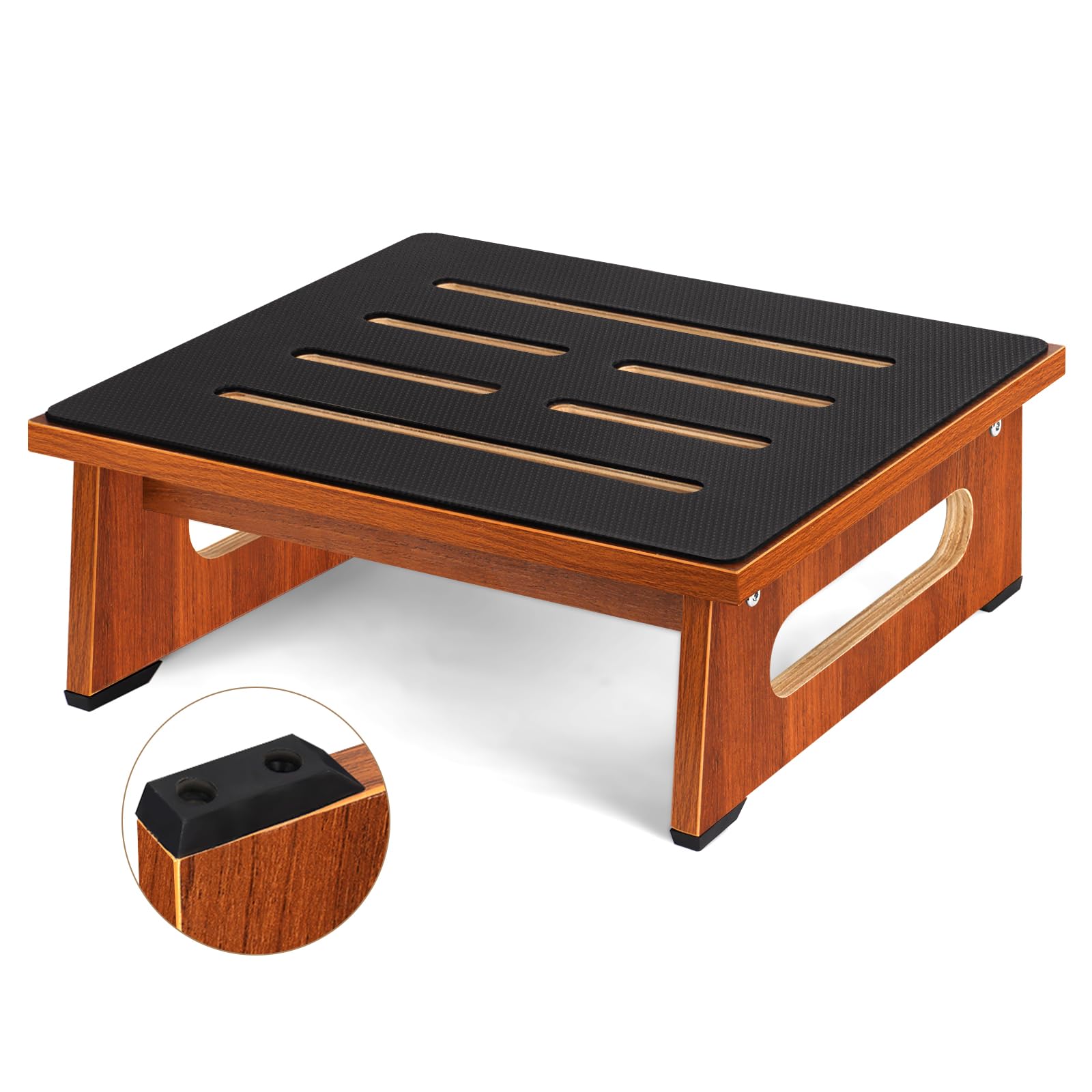 QIANBAIYI Step Stool with non-slip surface provides stable support for home tasks.