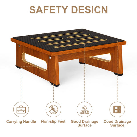 QIANBAIYI Step Stool's portable design fits in small spaces.