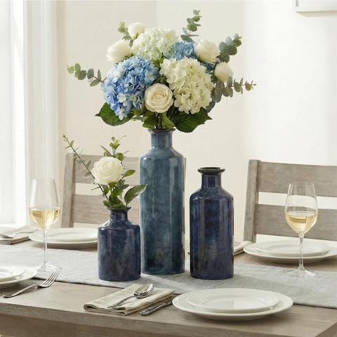 QIANLING blue ceramic vases for weddings or gifts offer timeless home accents.