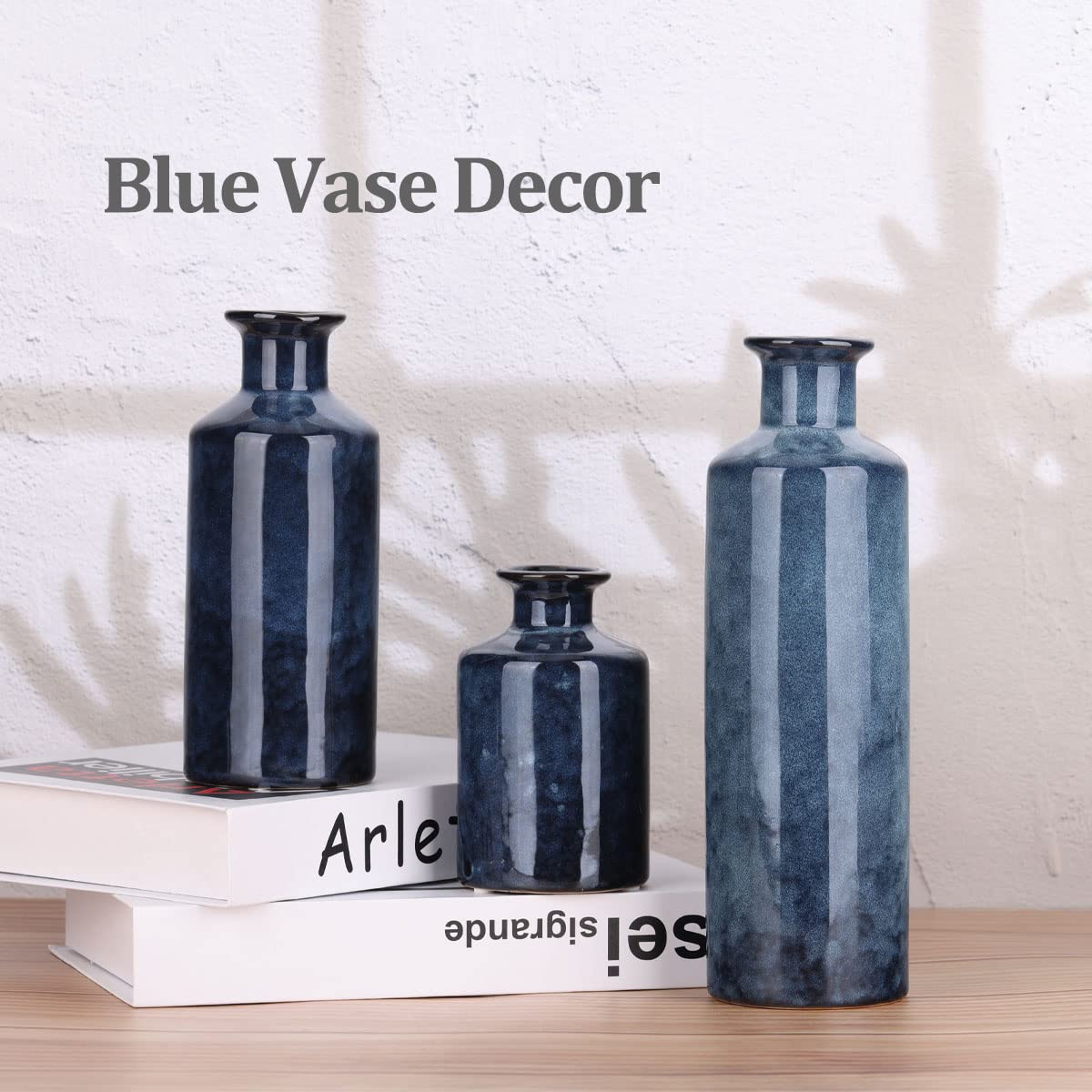 QIANLING blue vases for versatile decor styles from farmhouse to boho.