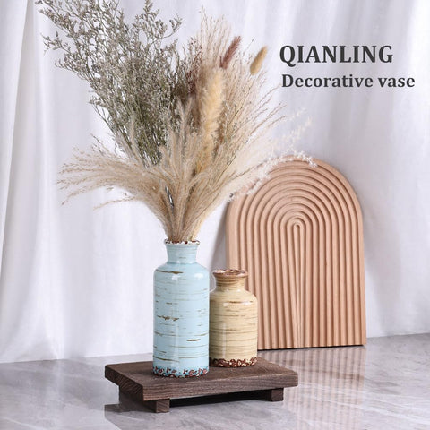 Qianling ceramic vase set centerpieces display on table
