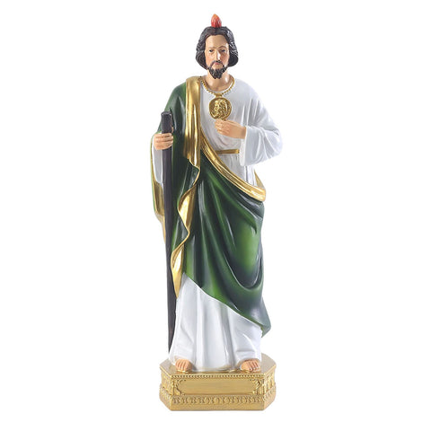 QIANLING Saint Jude statue front view for devotional home prayer and elegant display.