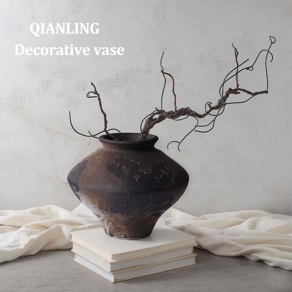 QIANLING vase complements modern, farmhouse, and boho rooms for versatile styling.