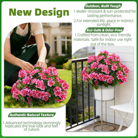 QIANYUN geranium topiary outdoor display enhances gardens with UV-resistant, maintenance-free beauty.