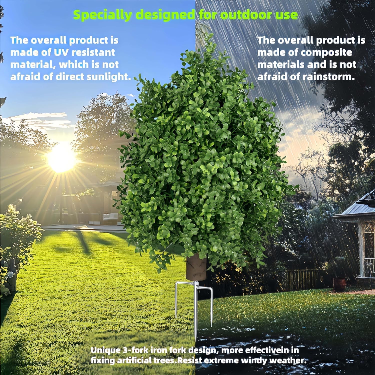 QIANYUN boxwood topiary ball in garden setting shows durable year-round greenery