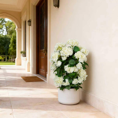 QIANYUN maintenance-free hydrangea tree supports year-round decor without watering.