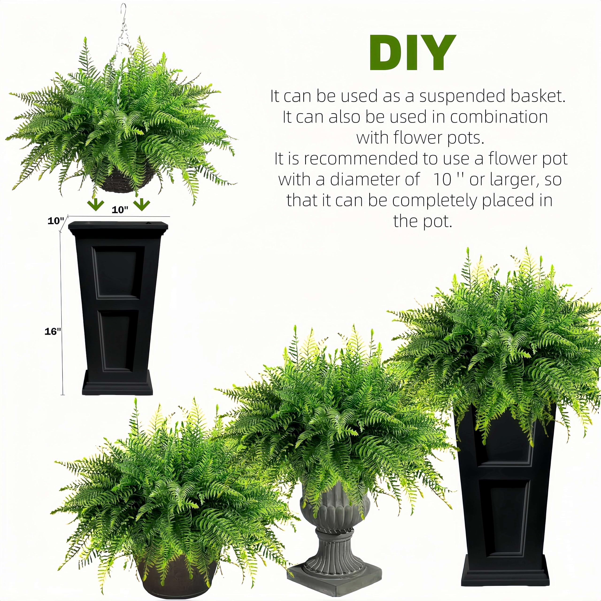 QIANYUN internal iron-wire fern structure maintains natural shape over time.