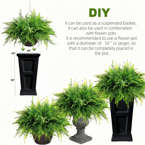 QIANYUN internal iron-wire fern structure maintains natural shape over time.