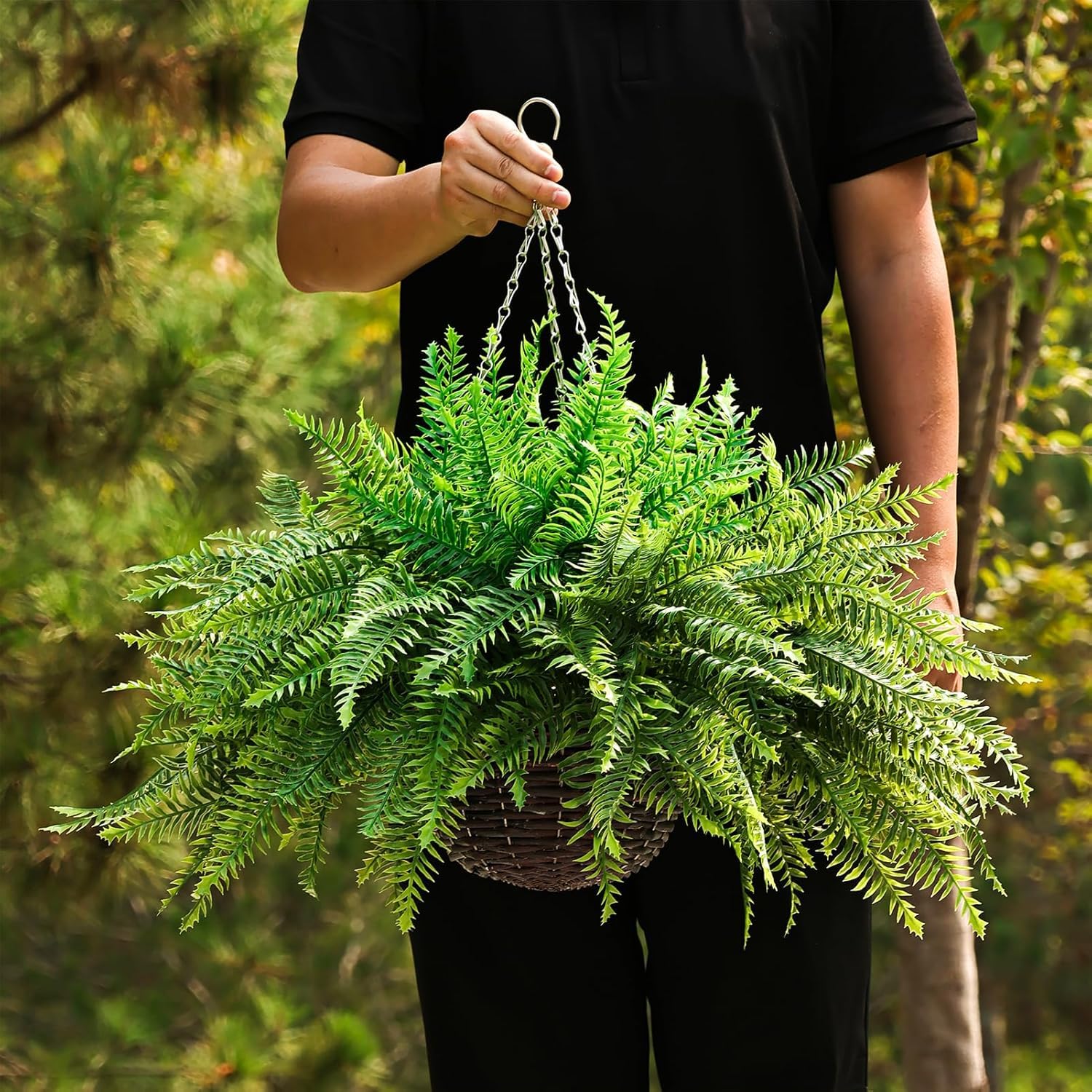 QIANYUN maintenance-free greenery fern requires no watering or trimming.