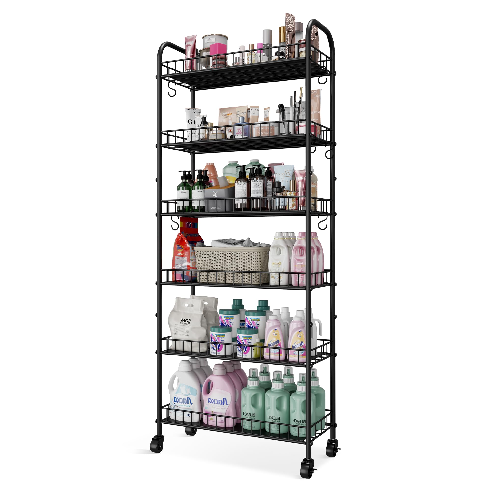 Qiaoxuan compact mobile shelving unit maximizes small-space storage