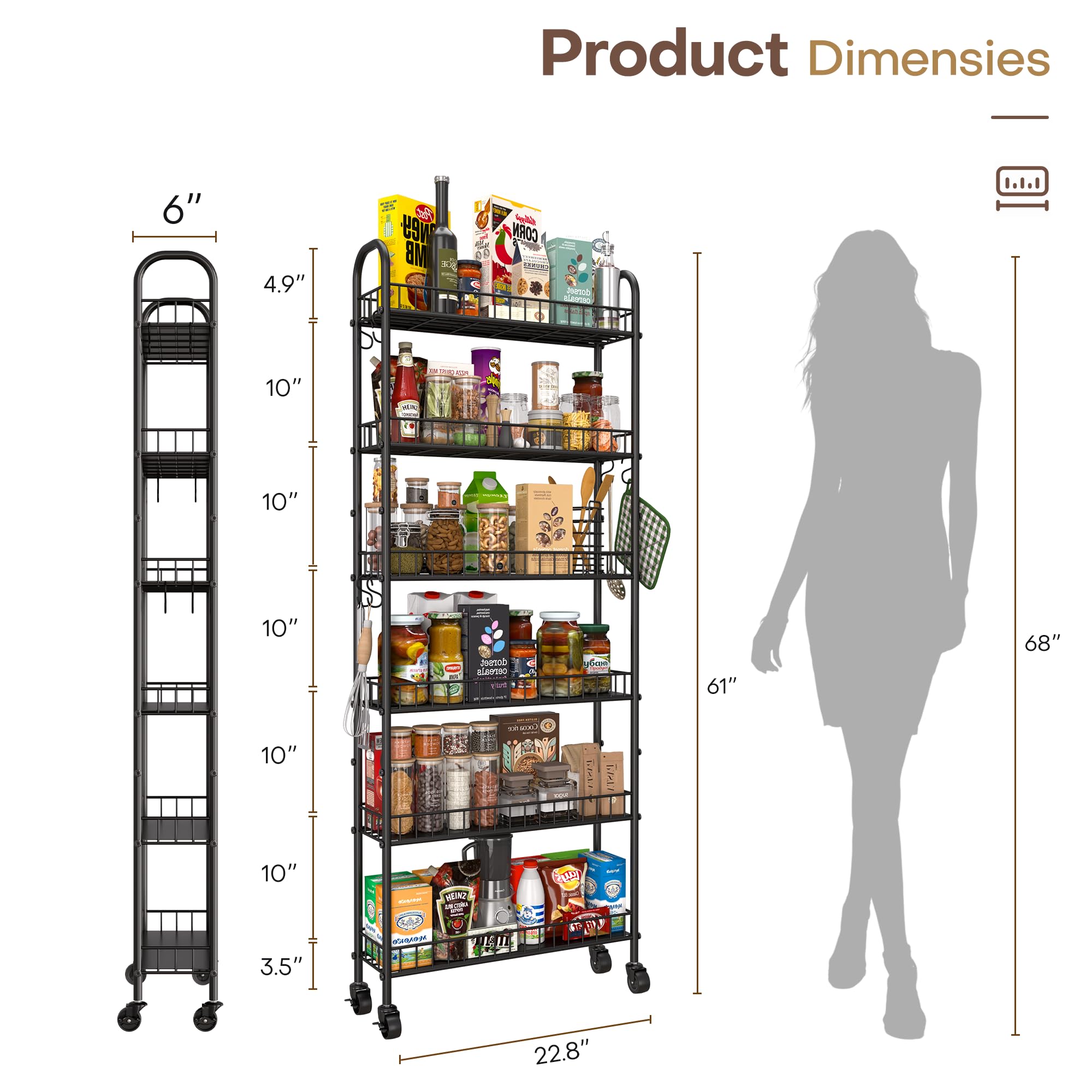 Qiaoxuan durable metal frame holds heavy items without sagging.