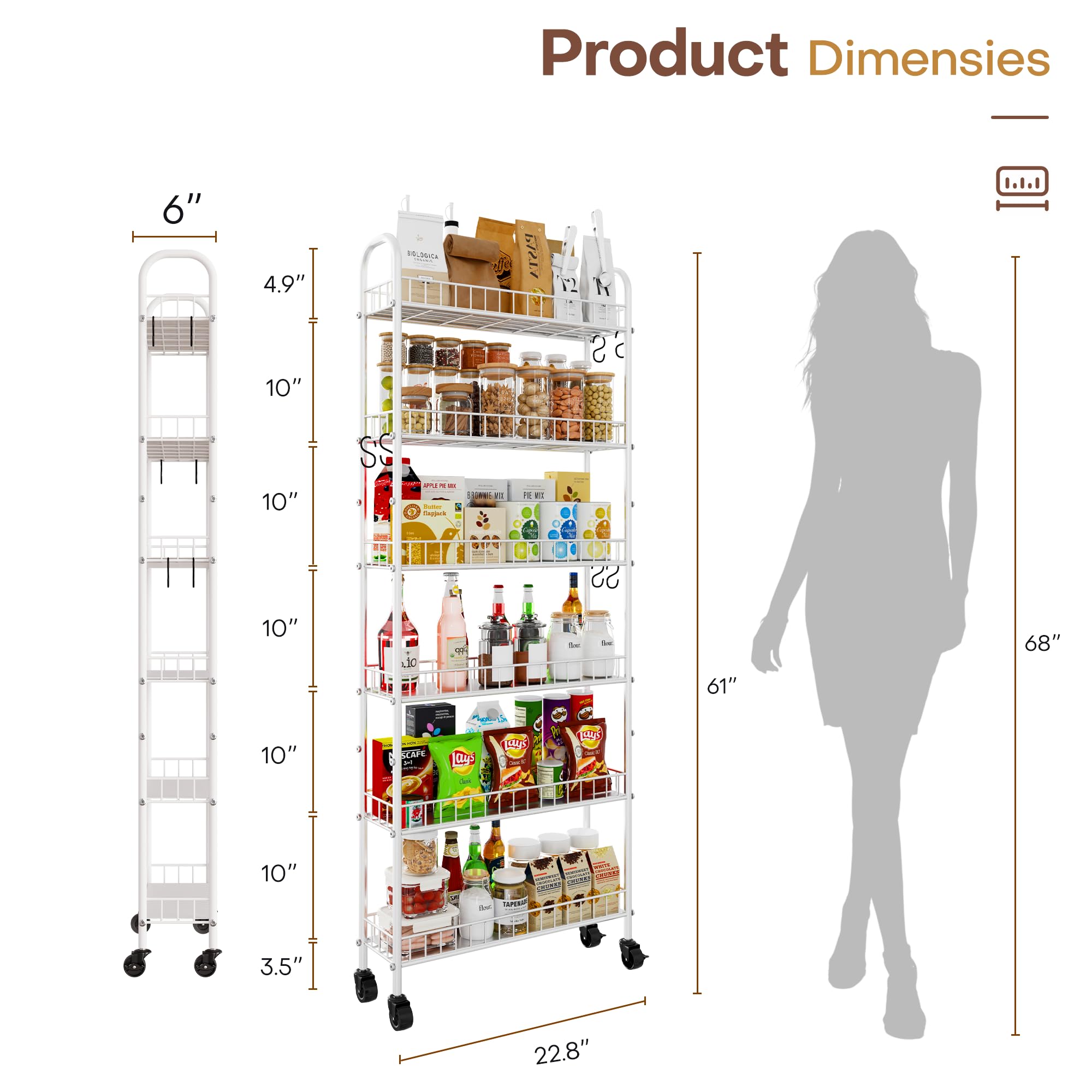 Qiaoxuan laundry room storage cart for detergents.