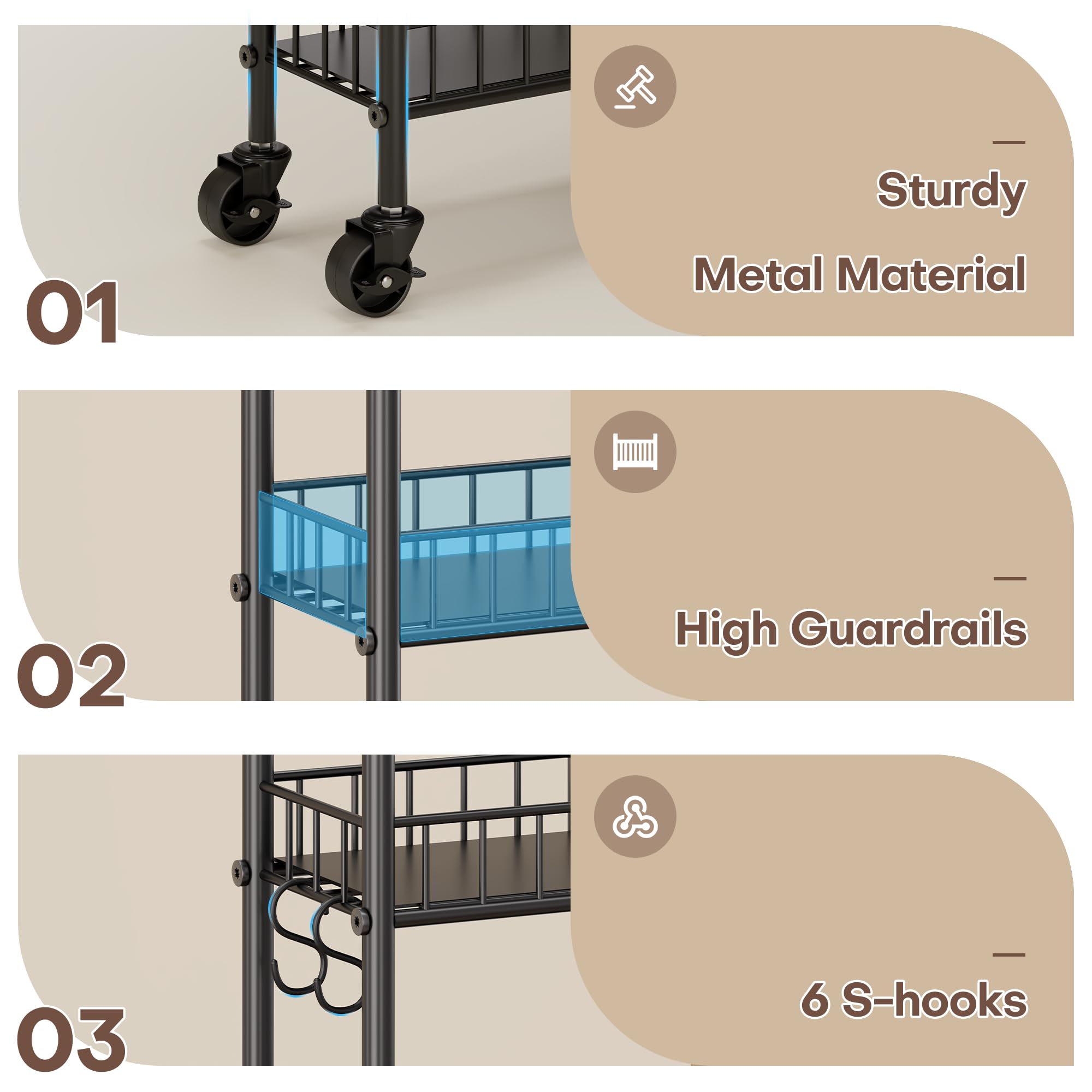 Qiaoxuan mesh shelf design offers sturdy, durable support