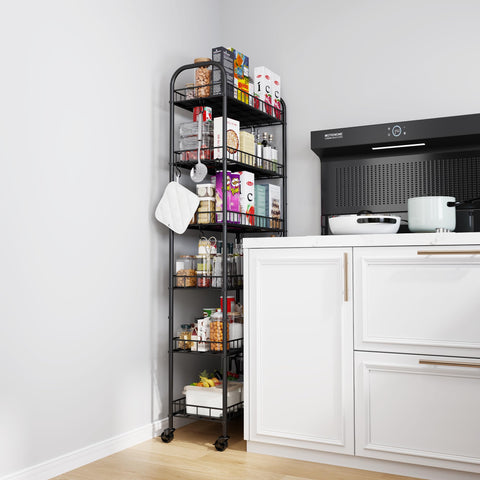 Qiaoxuan metal rolling cart frame provides sturdy storage in tight spaces