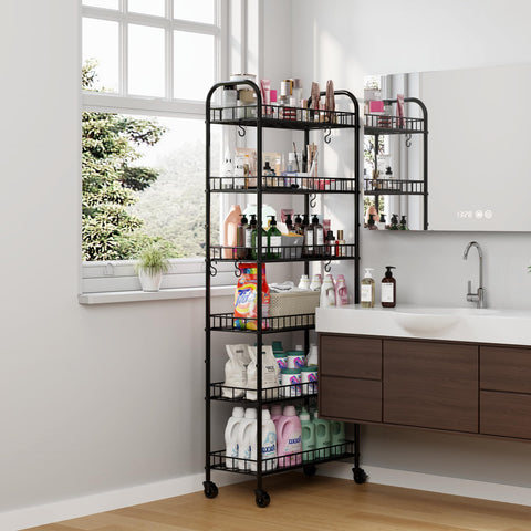 Qiaoxuan narrow 10-inch deep cart fits tight spaces