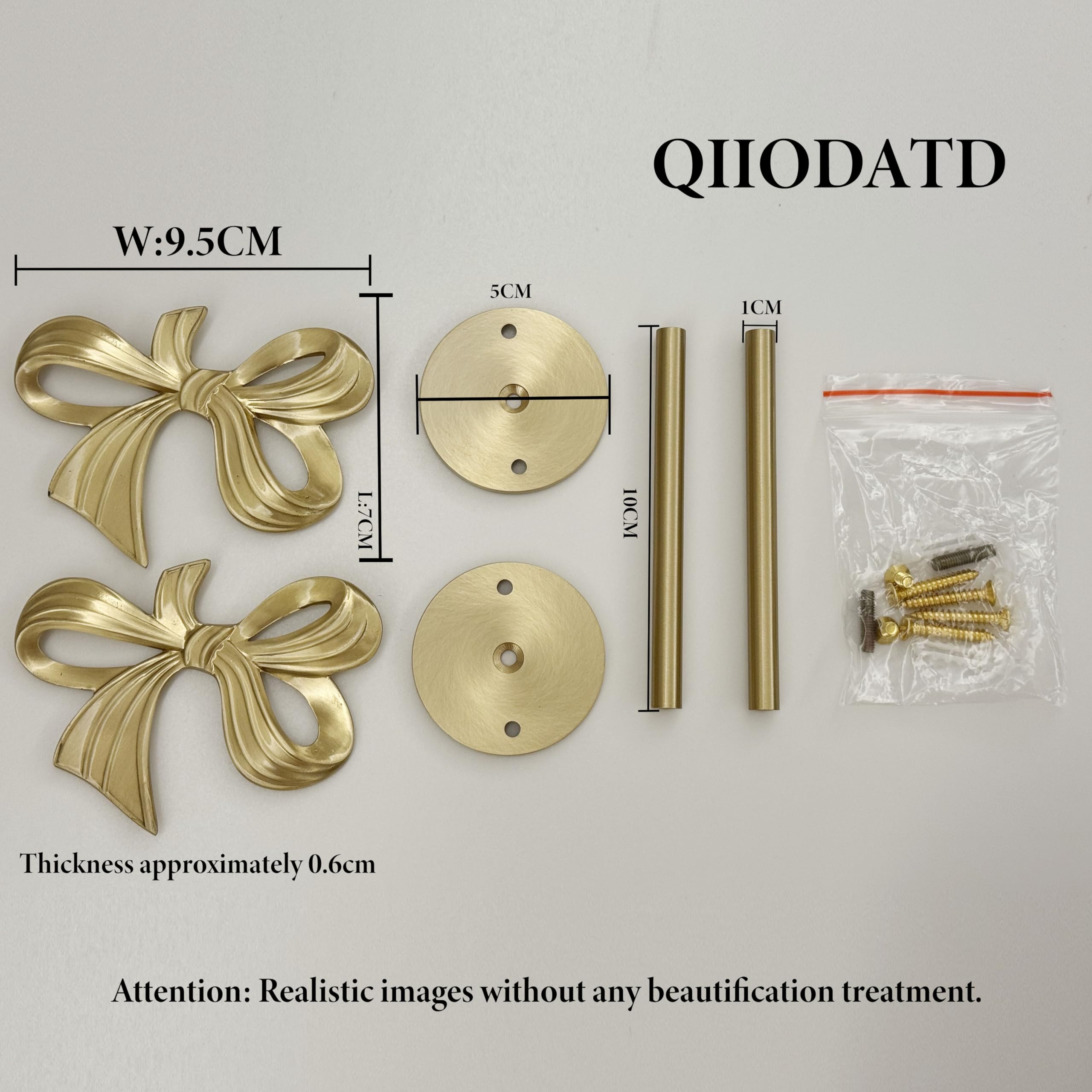 QIIODATD brass holdbacks with screws enable easy, sturdy wall mounting.