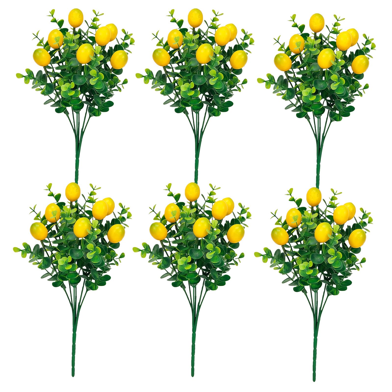 Qiknird artificial lemon branch lemons for a year-round centerpiece.
