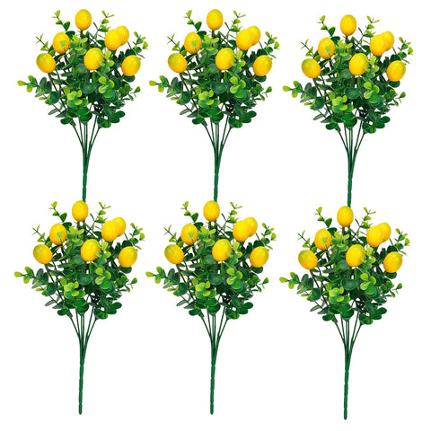 Qiknird artificial lemon branch lemons for a year-round centerpiece.