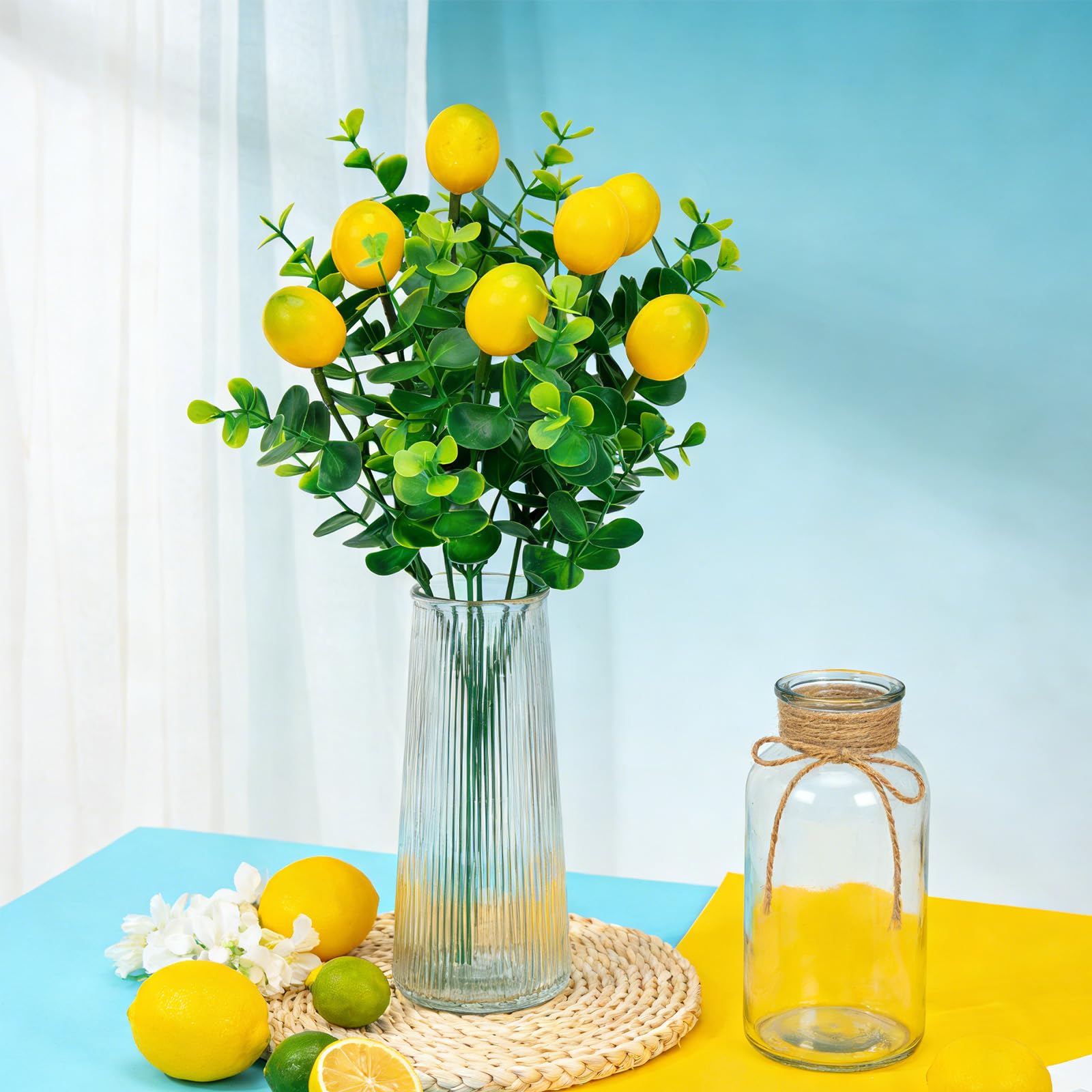 Qiknird outdoor-friendly lemon stems for patio displays.
