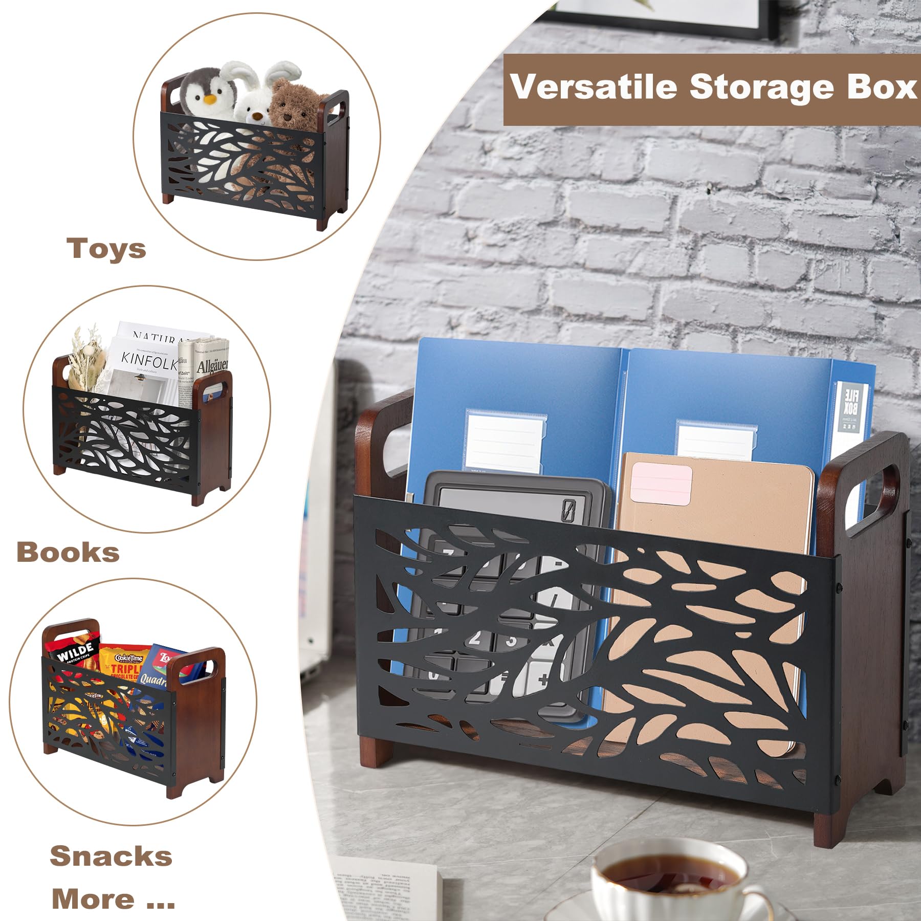 QILICHZ magazine rack with side handles for easy lifting.
