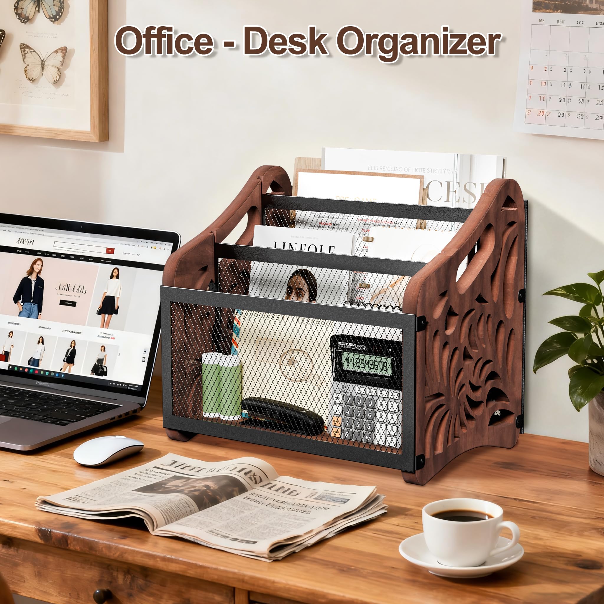 QILICHZ three-compartment rack keeps magazines organized on shelves