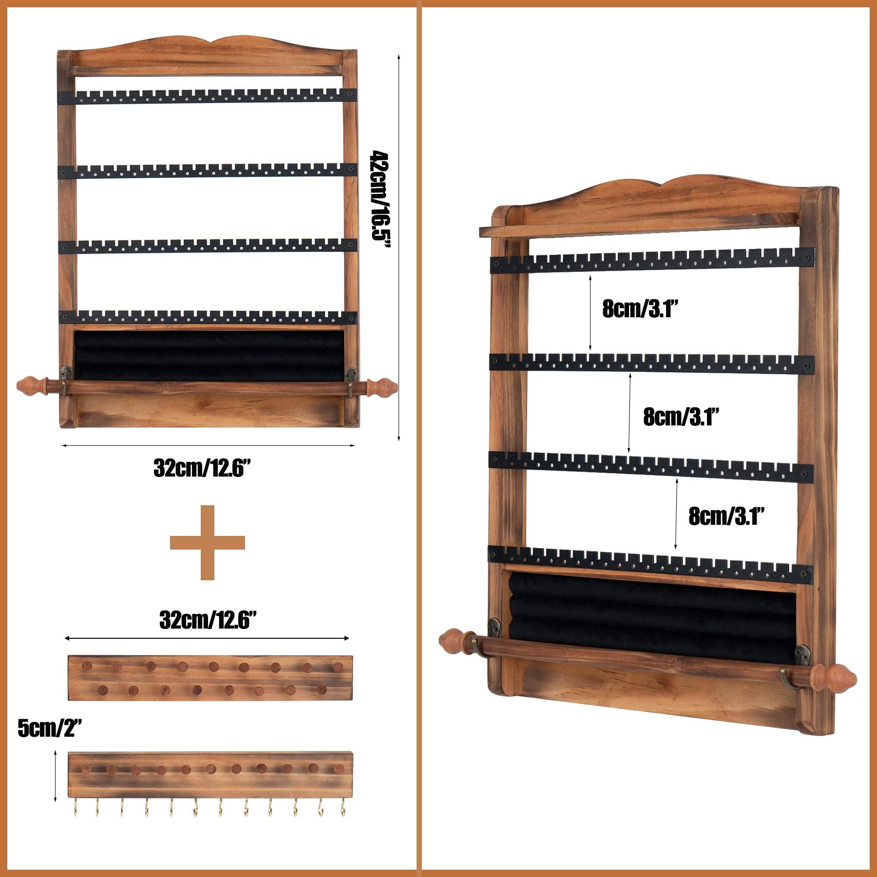 QILICHZ wall-mounted earring holder provides easy access daily.