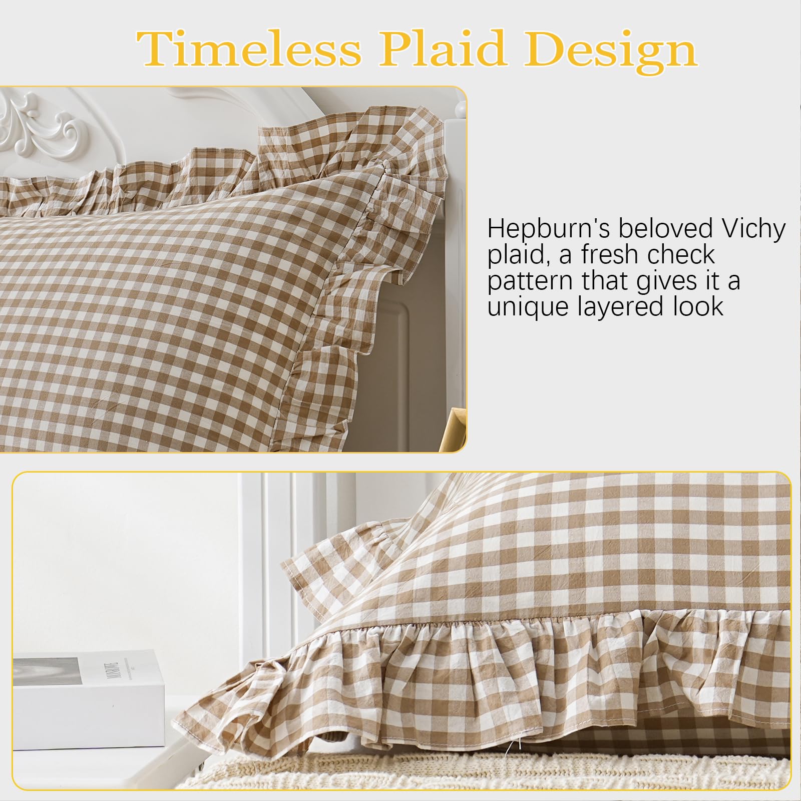 Qilunn machine-washable pillow cover care instructions visual.