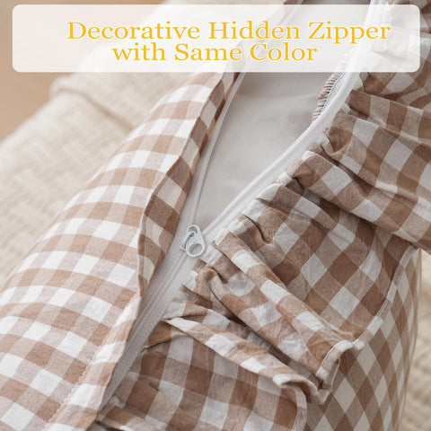 Qilunn pillow cover with zipper closure for easy washing.