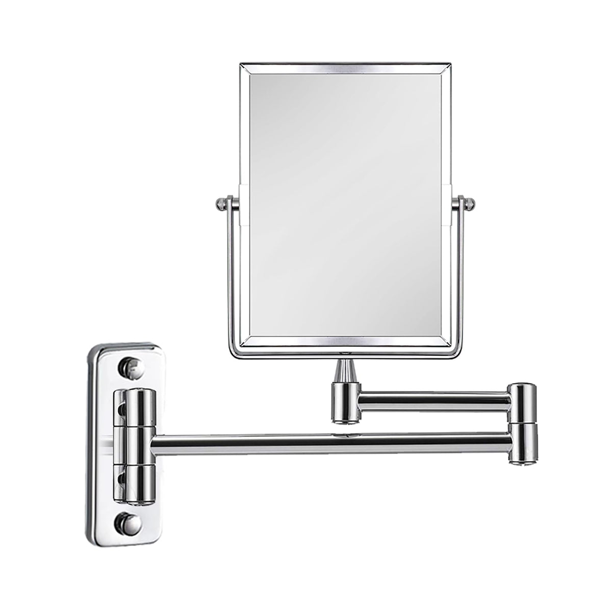 QiMH 3X magnifying wall mirror, front view for detailed makeup.