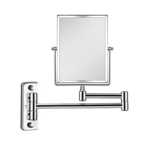 QiMH 3X magnifying wall mirror, front view for detailed makeup.
