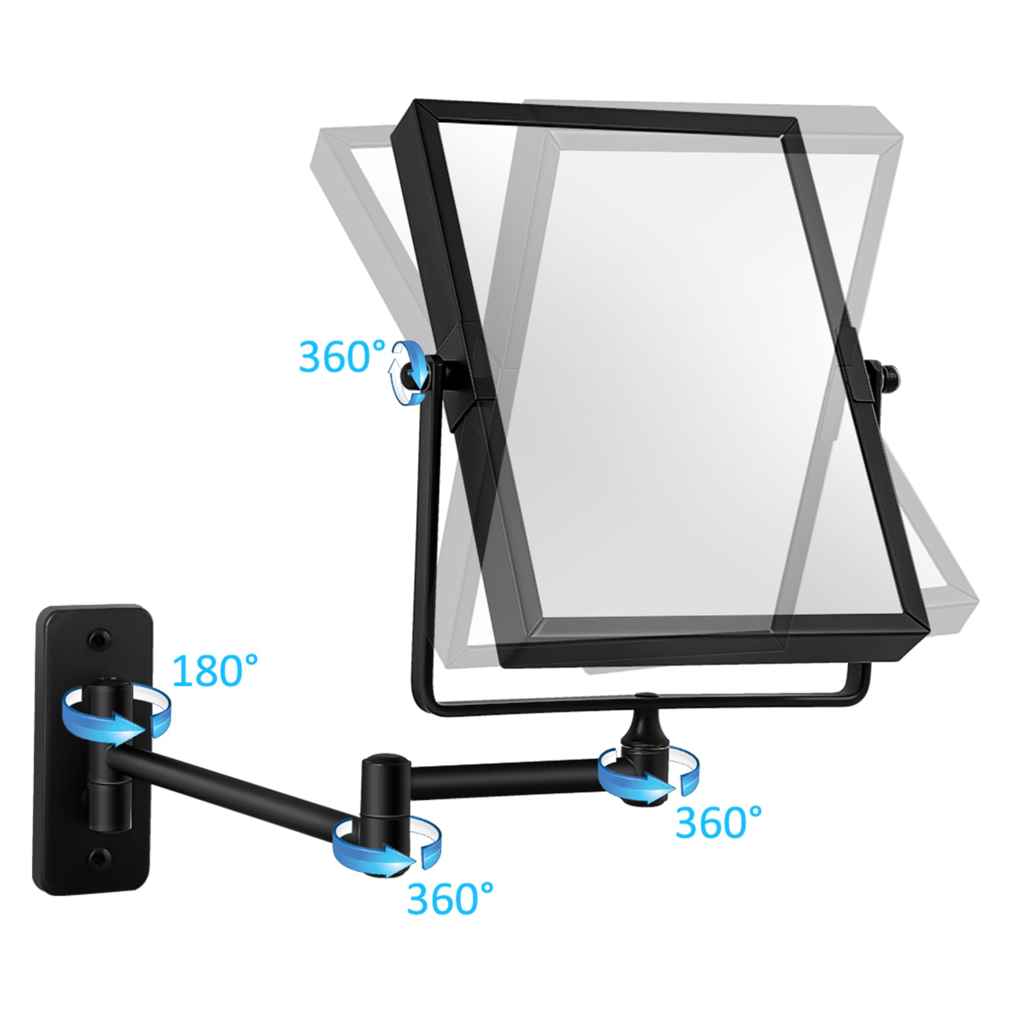 QiMH stainless steel frame mirror resists rust in humid bathrooms.