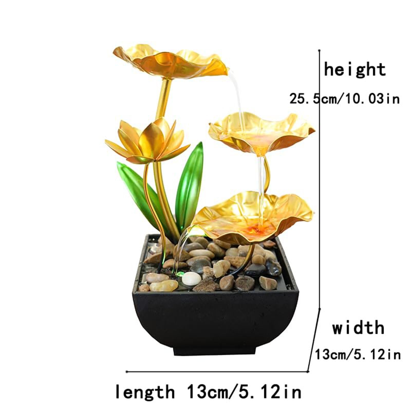 QINGYINGGE desktop waterfall with butterflies enhances modern interiors and tranquil ambiance