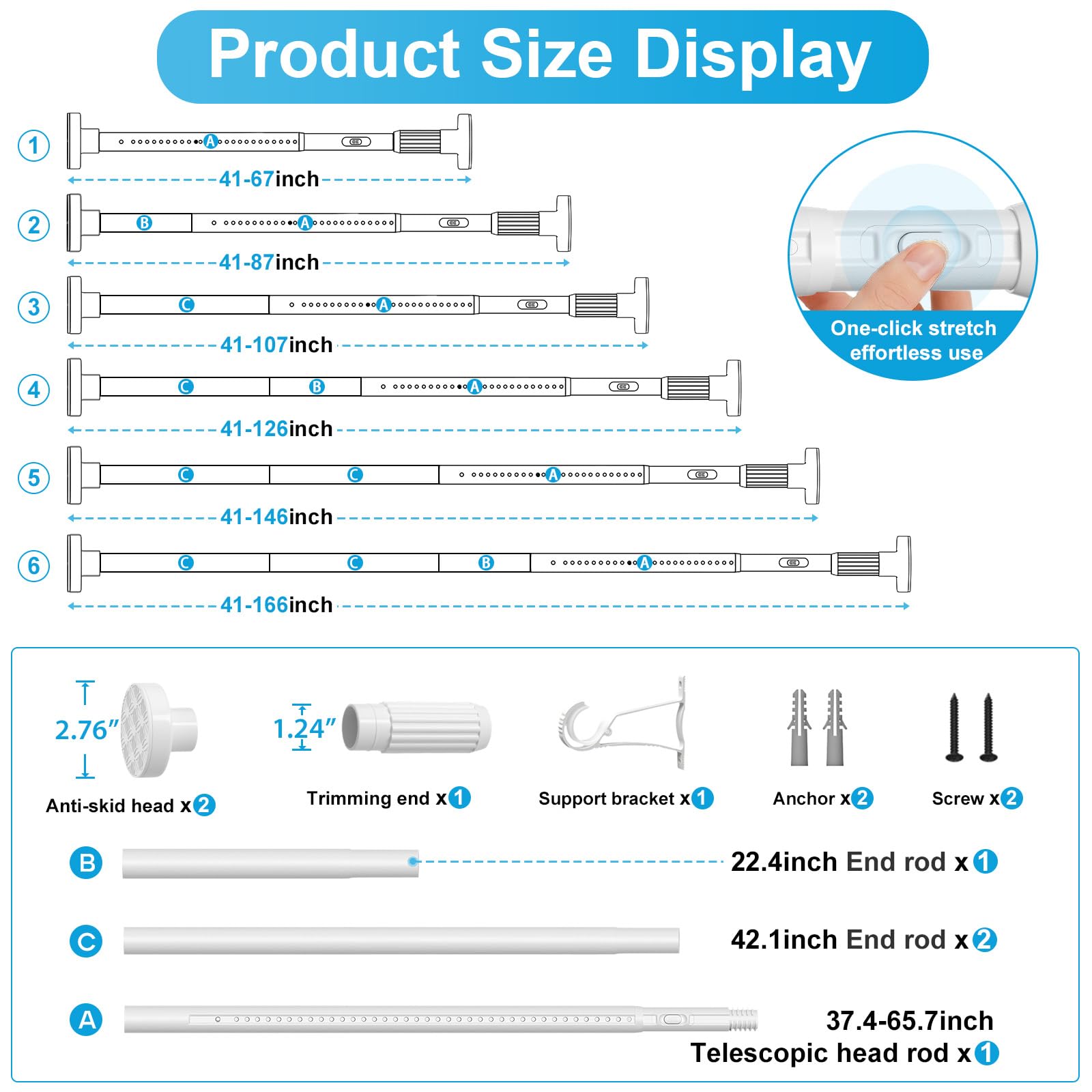 QINGYUN six size ranges provide versatile window coverage