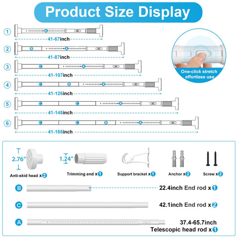 QINGYUN six size ranges provide versatile window coverage