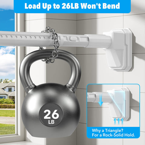QINGYUN tension rod extension connection lets you tailor length.