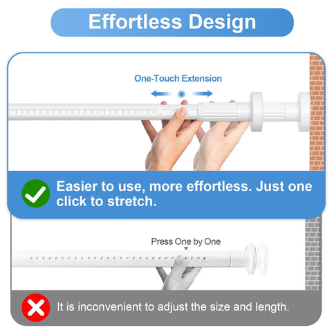 QINGYUN tension rod installation no-drill—simple setup on multiple surfaces