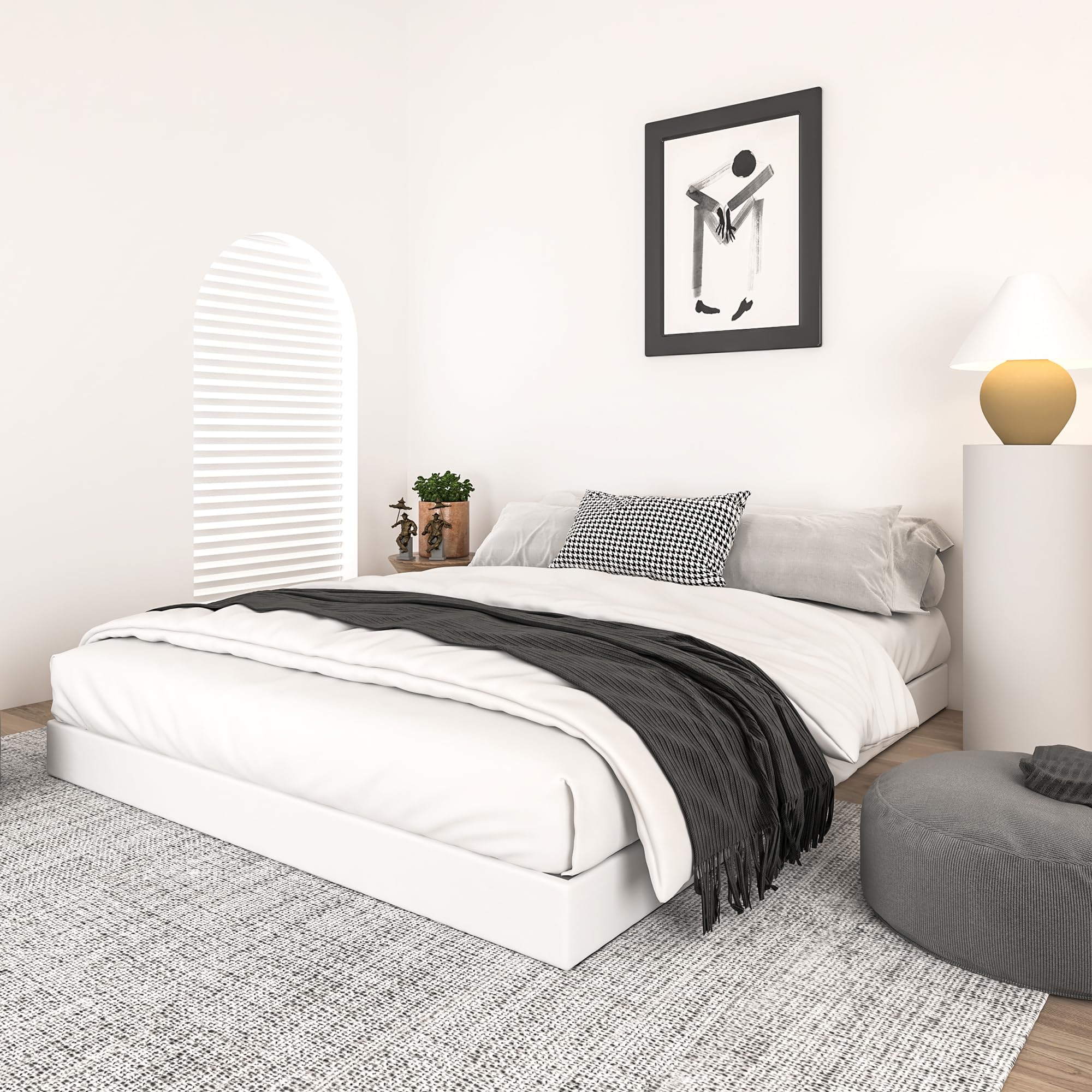 Qingzhou low-profile box spring base blends with bedroom decor