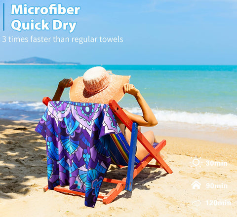 Qinqinamu versatile towel used as blanket for beach or picnic.