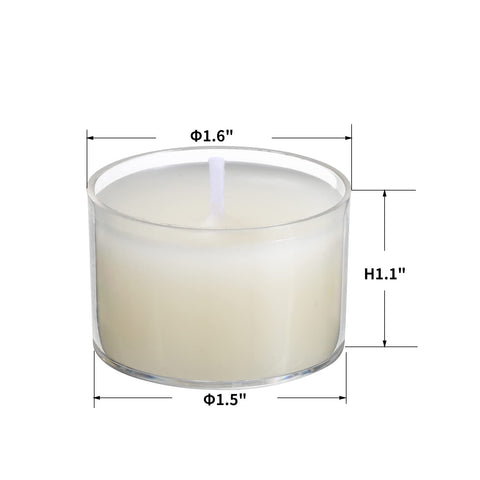 Close-up of Qinxiang tea light wax and flame for smooth burn
