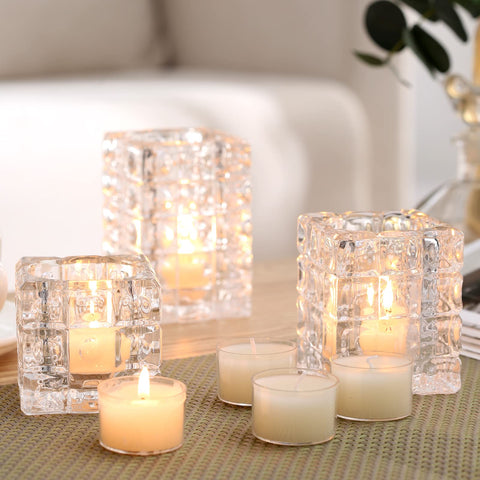 Qinxiang tea light displays a soft yellow glow ideal for ambience