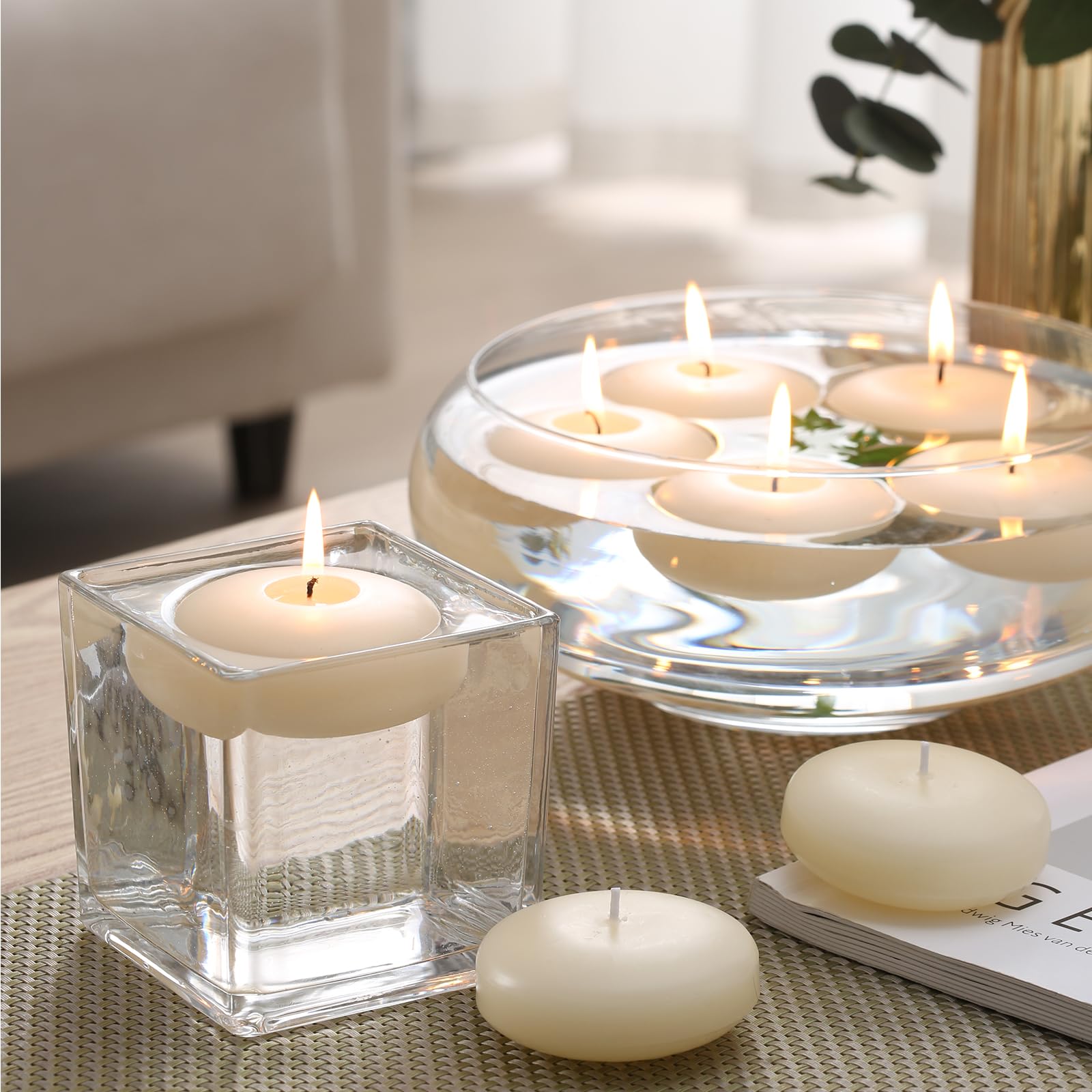 Qinxiang smokeless unscented floating candle for clean burn