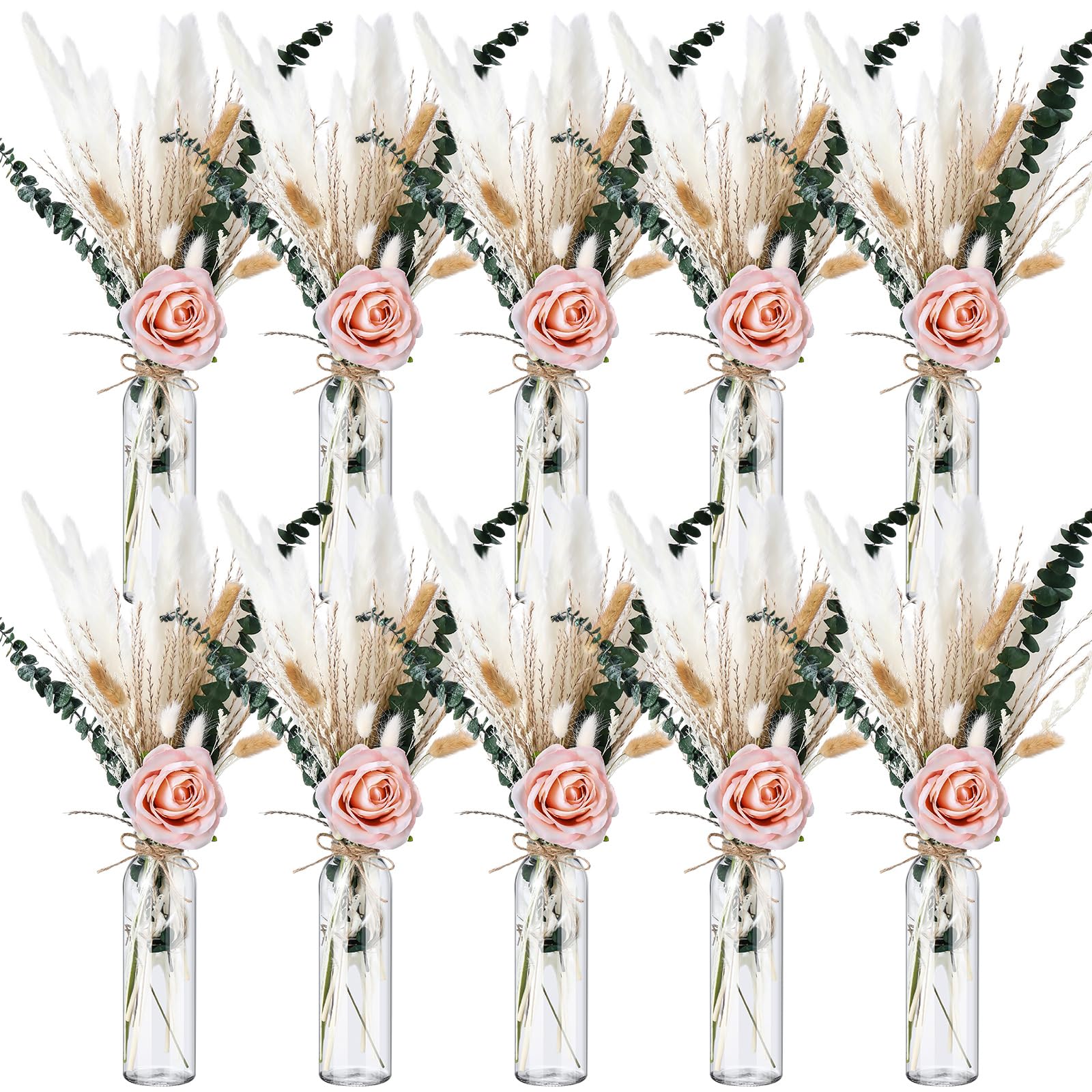 Qinyoung dried pampas centerpiece with jars for rustic weddings