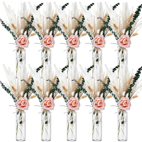 Qinyoung dried pampas centerpiece with jars for rustic weddings