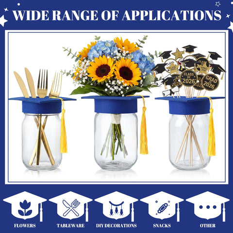 Qinyoung cap jar arrangement on table shows versatile party decor.