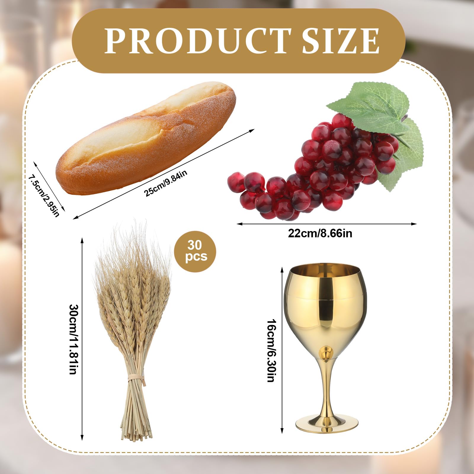 Qinyoung Holy Communion lifelike bread enhances sacred table decor.
