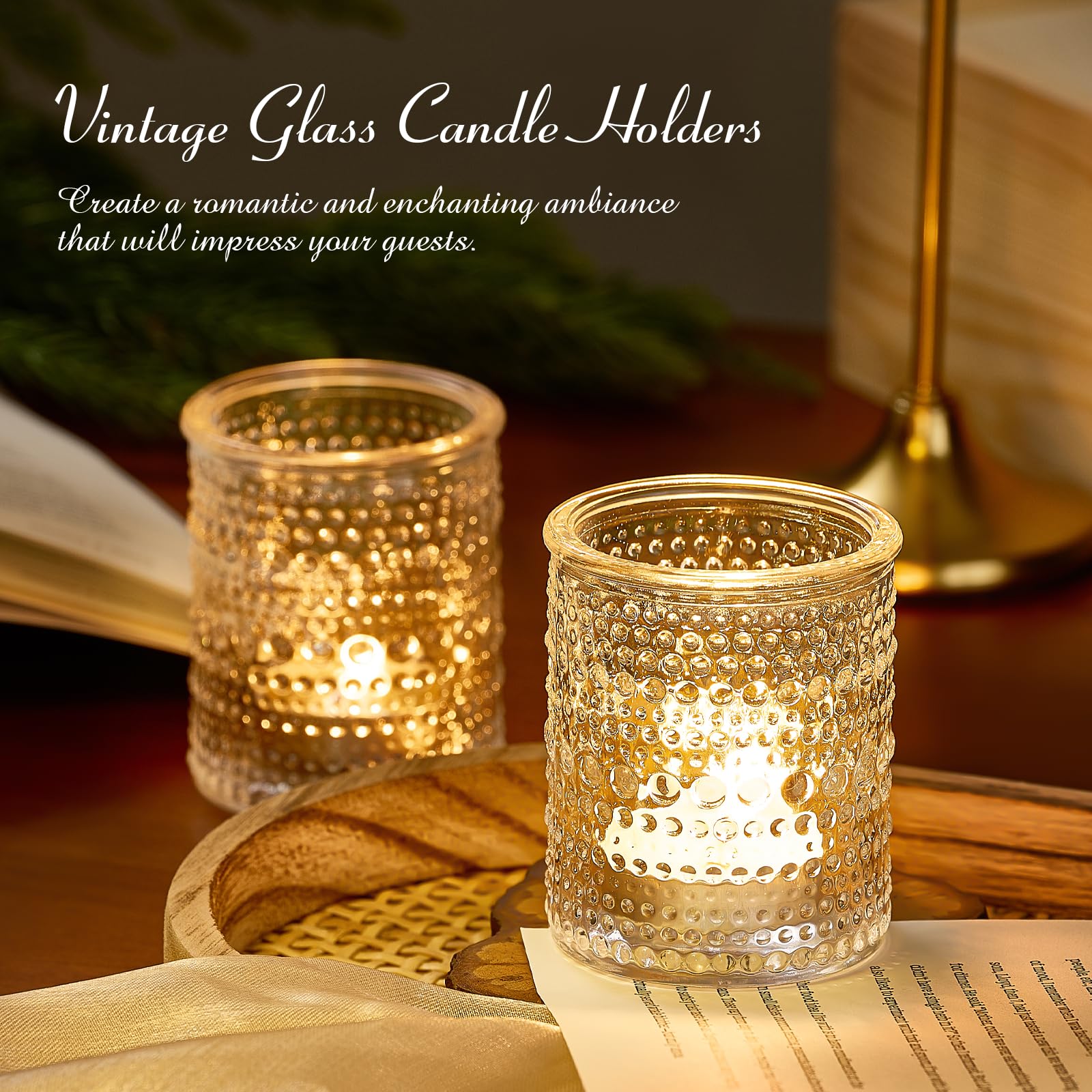 Qipecedm lead-free votive holder with durable glass for long use.