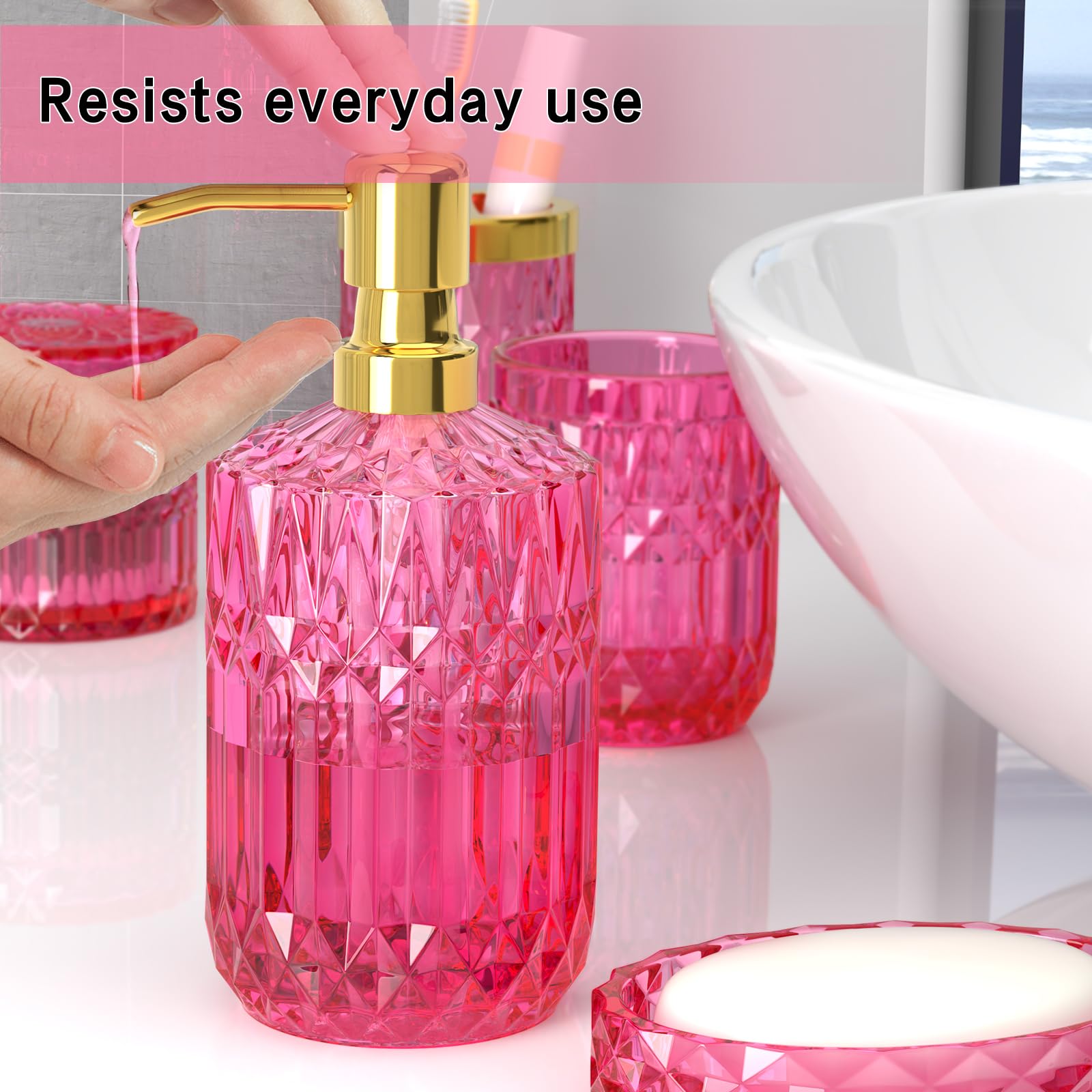 QIQU hot-pink soap dish keeps bars dry and accessible