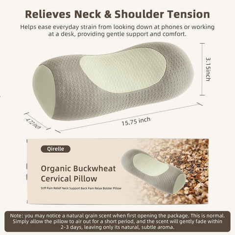 Qirelle pillow in use for side sleep showing spine alignment and comfort.