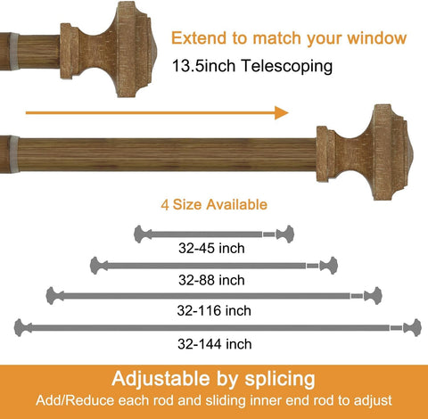 QITERI wide-rod setup is ideal for larger windows and airy spaces.